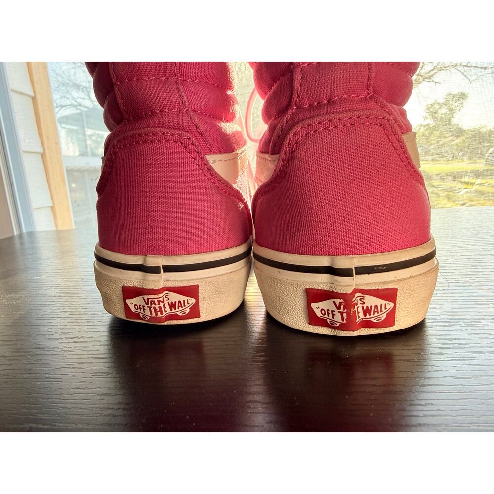 Vans Sk8-Hi Pink High Top Sneakers Womens Size 6.5 Canvas Lace Up Shoes - Picture 7 of 12
